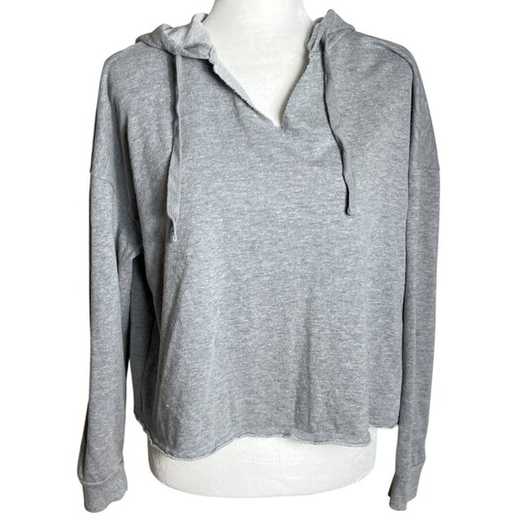 Colsie Tops - Colsie Hoodie Gray Crop Oversized Lounge Casual Basic Pullover Unisex Womens M